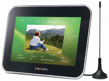 Цифровая фоторамка teXet TF-128 с FM-радио