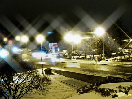 Ночной город в фотошоп