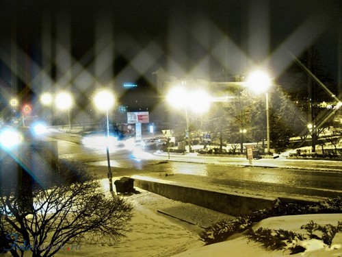 Ночной город в фотошоп