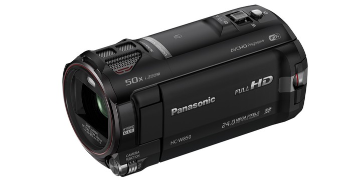 Видеокамера Panasonic HC-W850 . Верхняя часть.