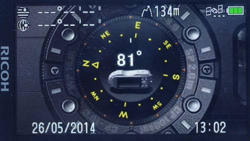 Компас Ricoh WG-4 GPS