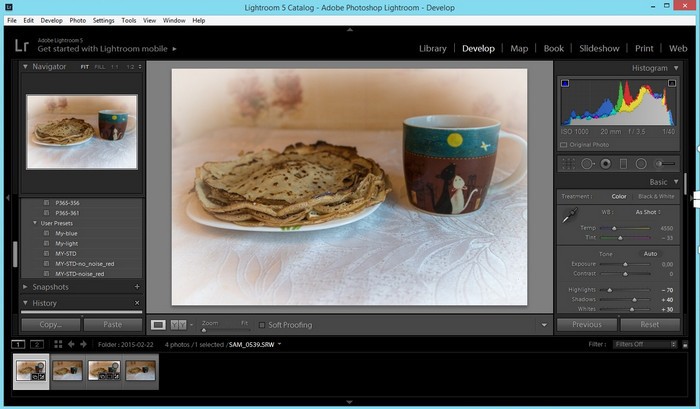 Обработка в Adobe Lightroom