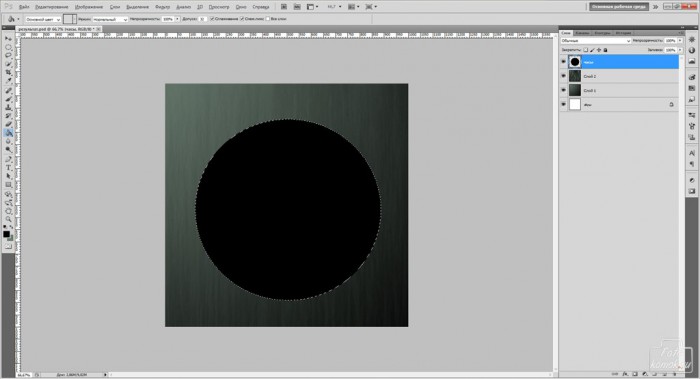 рисуем часы в фотошоп-03