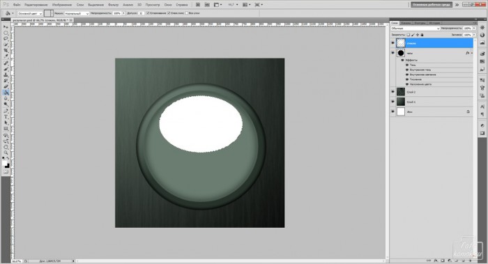 рисуем часы в фотошоп-09