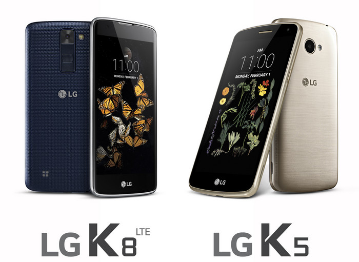 Смартфоны LG К8 LTE и LG К5