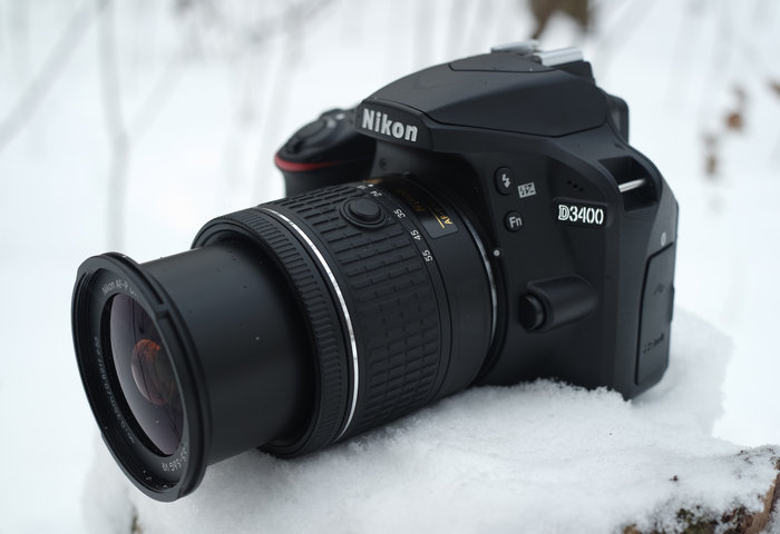Nikon AF-P DX 18-55 mm f/3.5-5.6G VR в положении 18 мм