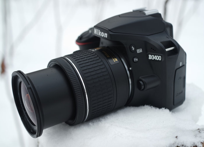 Nikon AF-P DX 18-55 mm f/3.5-5.6G VR в положении 55 мм