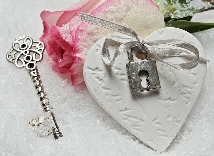 Валентинка - сердце и ключ